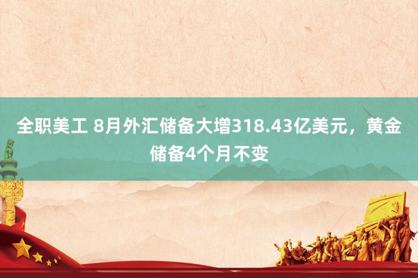 全职美工 8月外汇储备大增318.43亿美元，黄金储备4个月不变